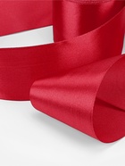 Лента атласная, 75 мм, 23±1 м, красная №33 - Фото 4