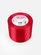 Лента атласная, 75 мм, 23±1 м, красная №33 - Фото 6