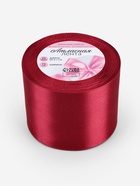 Лента атласная, 75 мм, 23±1 м, бордовая №37 - Фото 5