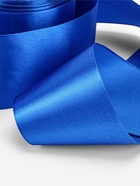 Лента атласная, 75 мм, 23±1 м, синяя №40 - Фото 4