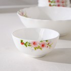 Набор салатников Доляна «Цветочная мелодия», 7 предметов: 6 шт: d=11 см, 1 шт: d=20 см, стеклокерамика - Фото 3