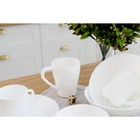 Кружка Доляна «Грация», 350 мл, стеклокерамика, белая - Фото 5