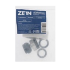 Аэратор ZEIN, с регулировкой потока, сетка из нержавейки, 3 режима, пластик, белый - фото 807977373