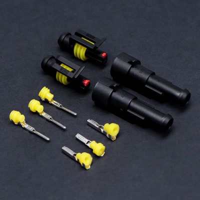 Разъем автомобильный, герметичный штекер-гнездо DJ7011-1.5-11/21, 1 контакт, набор 5 шт.