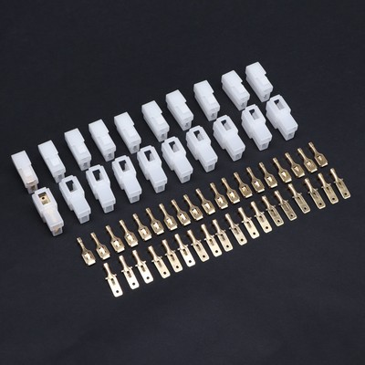 Разъем автомобильный, штекер-гнездо DJ7021-6.3-11/21, 2 контакта, набор 10 шт.