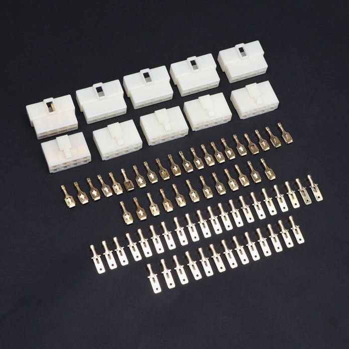 Разъем автомобильный, штекер-гнездо DJ7081-6.3-11/21, 8 контактов, набор 5 шт. - Фото 1