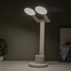 Настольная лампа сенсорная "Круги" с органайзером LED 20Вт  АКБ USB белый 44х36х15 см RISALUX  78003 7800305