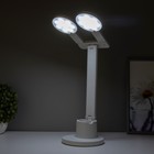 Настольная лампа сенсорная "Круги" с органайзером LED 20Вт  АКБ USB белый 44х36х15 см RISALUX  78003 7800305