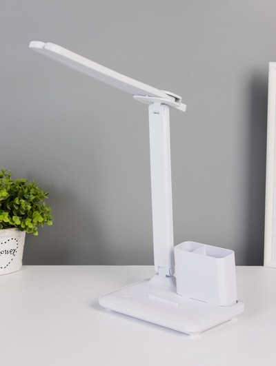 Настольная лампа сенсорная «Раздвижная» LED 15 Вт АКБ USB белый 45×30×17 см RISALUX