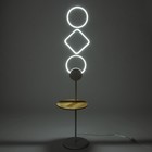 Торшер со столиком "Геометрия" LED 32Вт 3000-6000К белый 24х24х128см - Фото 5