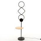 Торшер со столиком "Геометрия" LED 32Вт 3000-6000К черный 24х24х128см - фото 9953459