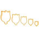 Набор форм для печенья «Тюльпан», 5 шт (3,5×2,5; 4,5×3,5; 6,5×4; 8×5,5; 10×6,5 см), цвет МИКС - Фото 2