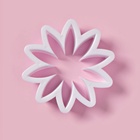 Формы для вырезания теста и мастики Доляна «Хризантема», набор 3 шт.: d=6.5 см, d=3.5 см, d=2 см, пластик, белые - Фото 3