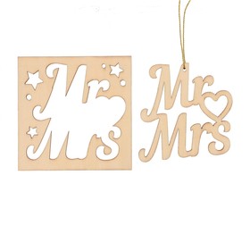 Подвеска деревянная Mr&Mrs 12х12 см (комплект 2 шт)