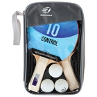 Набор для настольного тенниса BOSHIKA Control 10: 2 ракетки,3 мяча, губка 1.5 мм, коническая ручка - Фото 20