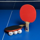Набор для настольного тенниса BOSHIKA Control 10: 2 ракетки,3 мяча, губка 1.5 мм, коническая ручка - фото 6687351