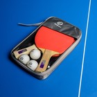Набор для настольного тенниса BOSHIKA Control 10: 2 ракетки,3 мяча, губка 1.5 мм, коническая ручка - Фото 5