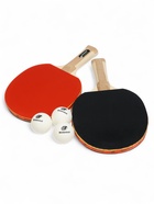 Набор для настольного тенниса BOSHIKA Control 9: 2 ракетки, 3 мяча, губка 1.8 мм, коническая ручка - Фото 1