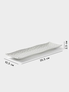 Блюдо сервировочное «Воздушность», 35.5×10.5×2.5 см, керамика, цвет белый - Фото 2