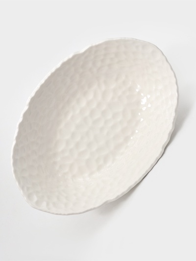 Блюдо овальное «Воздушность», 600 мл, керамика, белое