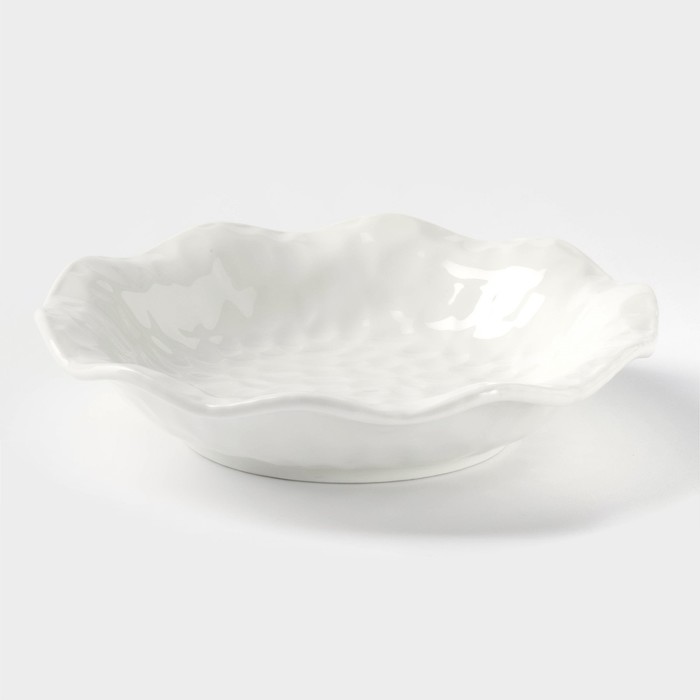 Тарелка керамическая пирожковая «Воздушность», 220 мл, d=15 см, цвет белый - Фото 1