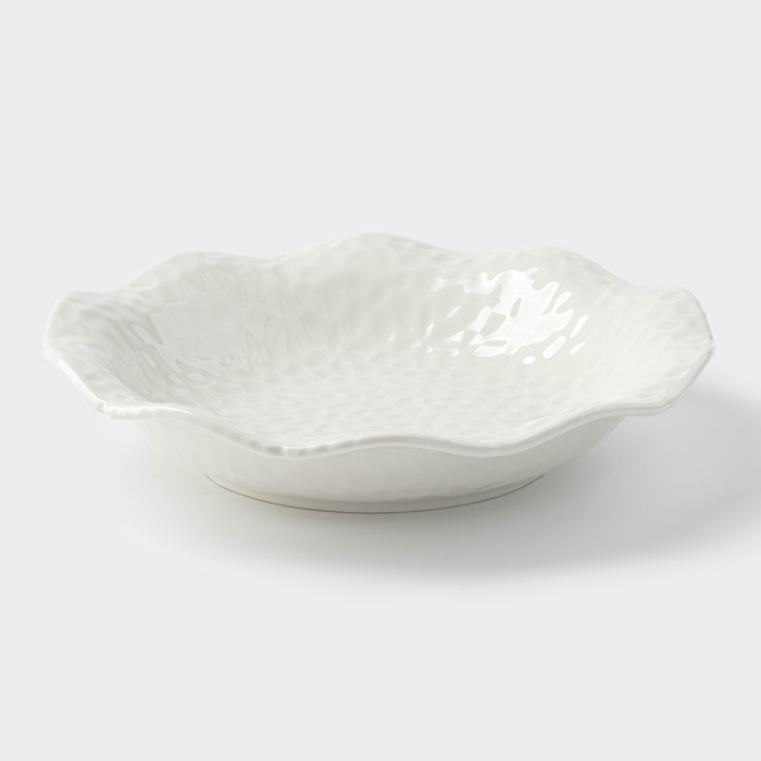 Тарелка десертная «Воздушность», 500 мл, d=23 см, керамика, белая - Фото 1