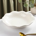 Тарелка керамическая обеденная «Воздушность», 1,1 л, d=28 см, цвет белый - фото 319036766