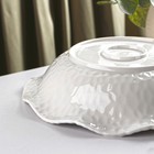 Тарелка керамическая обеденная «Воздушность», 1,1 л, d=28 см, цвет белый - Фото 4