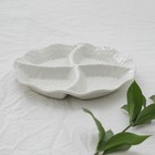 Менажница керамическая 4 ячейки «Воздушность», 24×3,5 см, цвет белый - фото 4360681
