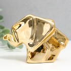 Сувенир керамика "Слоник" золото 6,5х9х3 см - фото 9954205