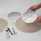 Зеркало настенное, круглое, акриловое, 5 шт., без рамы, d=14 см - Фото 6