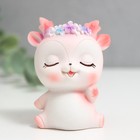 Сувенир полистоун "Малыш оленёнок в короне/с цветочным венком" МИКС 5х4х3,5 см - фото 21753363