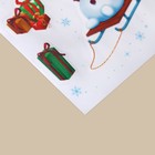 Наклейка со светящимся слоем «Снеговичок», 10.5×14.8 см 7691578