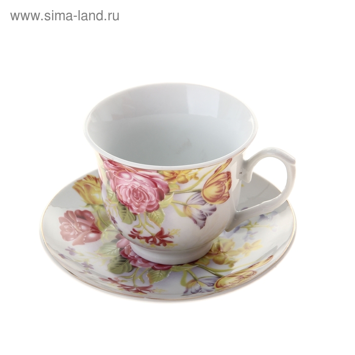 Набор чайный «Ангелина», 2 предмета: чашка 200 мл, блюдце - Фото 1