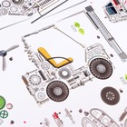 Наклейка пластик интерьерная цветная "Транспорт. Детальки" набор 6 листов 17,5х27 см - фото 21753566