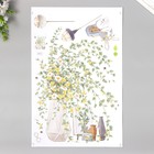 Наклейка пластик интерьерная цветная "Зайчик у вазы с ромашками" 30х45 см - фото 61549839