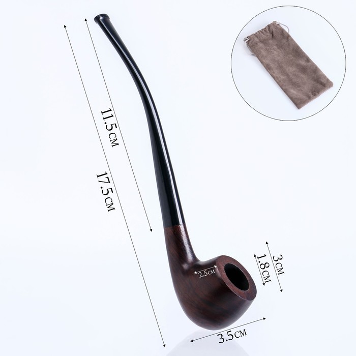 Курительная трубка для табака "Командор Премиум", классическая, сандаловое дерево, длина 17.5 см, d - Фото 1