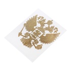 Наклейка на авто Герб России, 4.5×5 см, золотистый - Фото 4