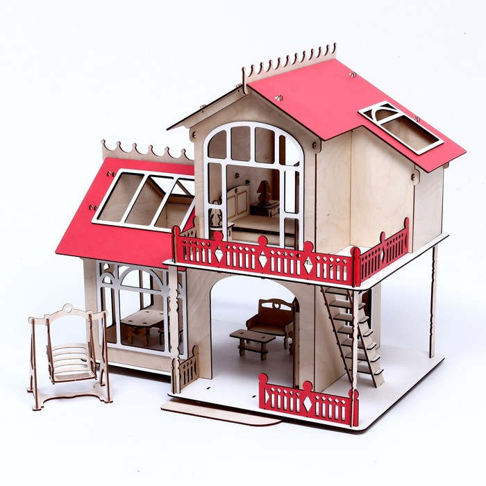 Кукольный дом, с мебелью «Загородный коттедж» - фото 1907520654
