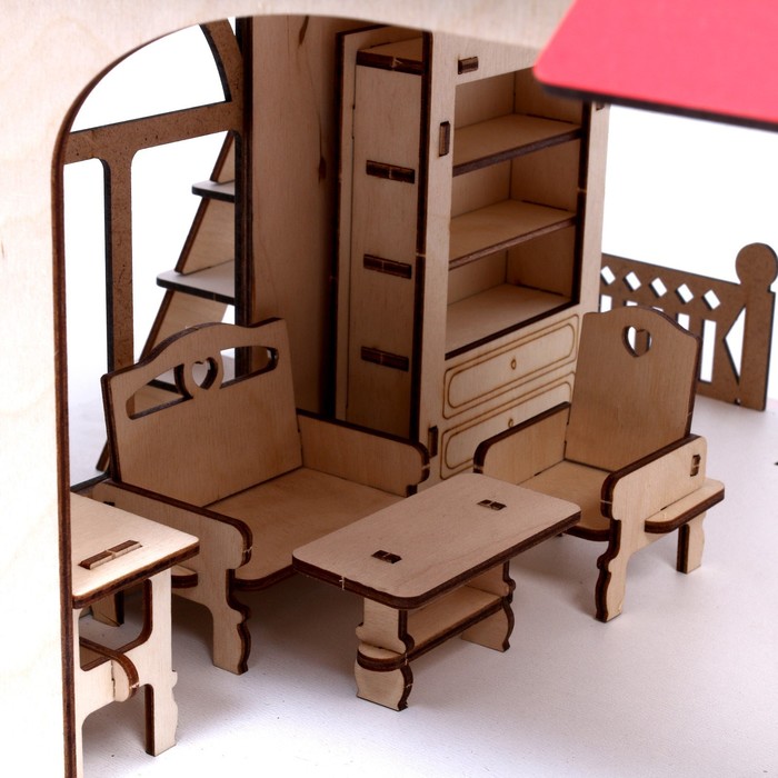 Кукольный дом, с мебелью «Загородный коттедж» - фото 1907520657