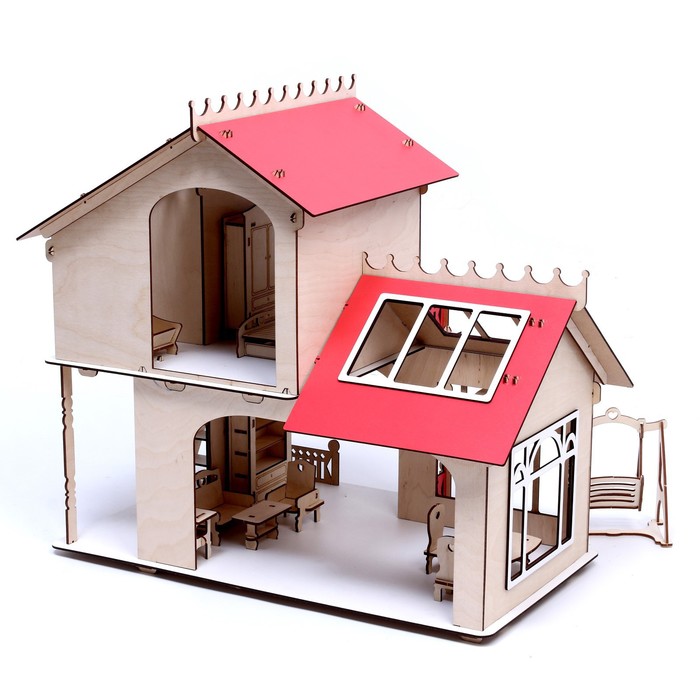 Кукольный дом, с мебелью «Загородный коттедж» - фото 1907520658