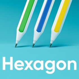 Ручка шариковая "HEXAGON" узел игольчатый 0.7 мм, бесстержневая, чернила синие премиум на масляной основе, МИКС 9228639