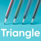 Ручка шариковая "TRIANGLE" узел игольчатый 0.7 мм, бесстержневая, трехгранный корпус, чернила синие премиум на масляной основе, МИКС - фото 319037218