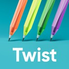 Ручка шариковая "TWIST" узел игольчатый 0.7 мм, бесстержневая, чернила синие премиум на масляной основе, МИКС 9239743 - фото 11839408