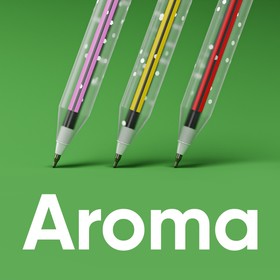 Ручка шариковая "AROMA" узел игольчатый 0.7 мм, бесстержневая, чернила синие премиум ароматизированные на масляной основе, МИКС 9239744