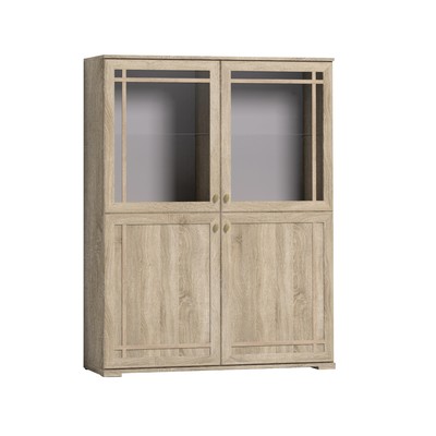 Шкаф - сервант Sherlock 22, 1204×400×1568 мм, цвет дуб сонома