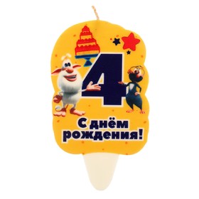 

Свеча для торта со стикером «4. Буба» блистер, размер 5 х 8 см