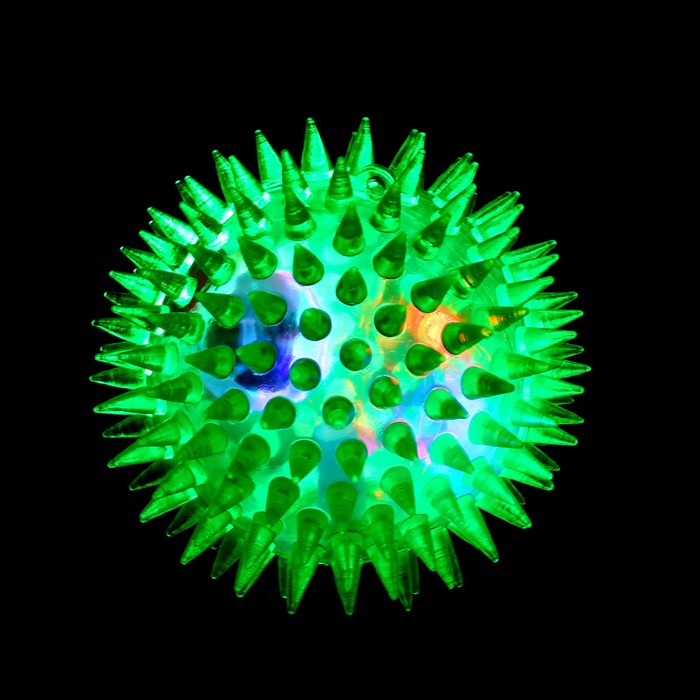 Мяч световой «Ёжик», цвета МИКС - фото 1885453762