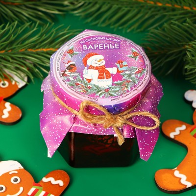 Варенье подарочное новогоднее «Снеговик» из сосновой шишки, 100 мл