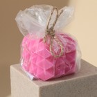 Свеча интерьерная «Геометрия», розовая, 5.5×5 см - Фото 2